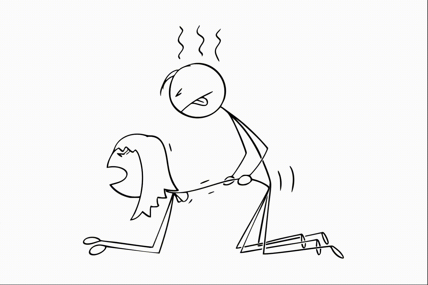 Stick figure pole dancing after liquidation